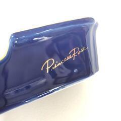 未使用 UTSUWA KOBO うつわ工房 スプーン　トレイ カトラリー 置き 陶器 青　Princess Rose プリンセスローズ 陶器　金彩  小物　ブルーの画像