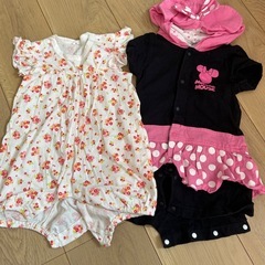 70〜80 女の子　パーカー ロンパースの画像