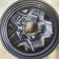 JB23W スズキ ジムニー 鉄板ホイール マットブラック塗装品 中古の画像