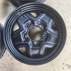 JB23W スズキ ジムニー 鉄板ホイール マットブラック塗装品 中古の画像