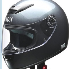 未使用バイクヘルメット フルフェイス CROSS ガンメタ フリーサイズの画像