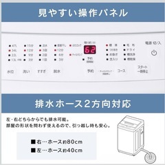美品‼️【使用期間約1年半/2023年製】アイリスオーヤマ・全自動洗濯機５Kg【IAW-T504】ホワイト ステンレス槽の画像