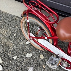 16インチ　自転車　赤　子どもの画像