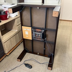 【超美品‼️】高級♪ 日美株式会社 120cm幅家具調コタツ リビングこたつ 手元コントローラー 木製ダークブラウン♪の画像
