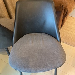 ダイニングチェア ダークグレー×グレーの画像