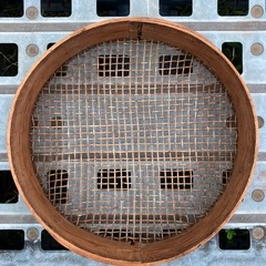 篩 ふるい 木製 農具の画像