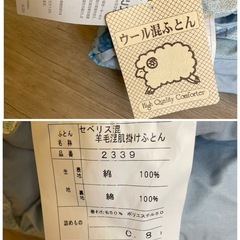 【新品・タグ付き】シングル布団【２枚】の画像