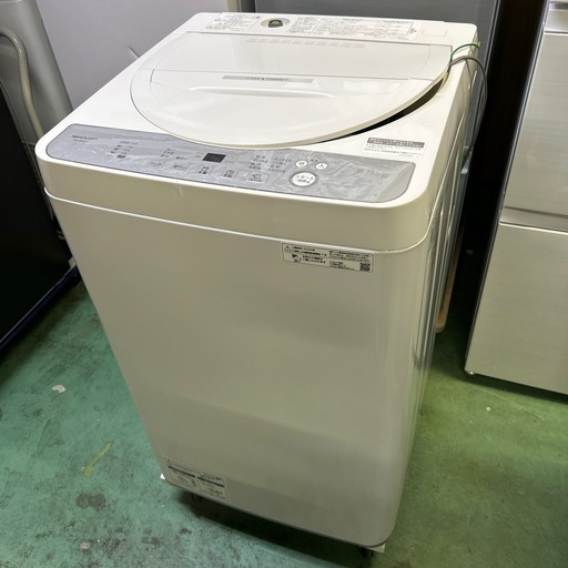 【済】シャープ 洗濯機 6kg ES-GE6FJ 2022年製