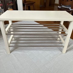 靴収納付きベンチの画像