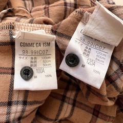 COMME CA ISM フランネルシャツ 100/120cmの画像