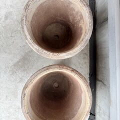 【2個セット】モンテガロアンティコ 8号 テラコッタ鉢（外径27cm／内径22cm／高さ30cm）渋谷園芸店購入／1,000円の画像