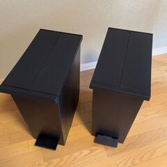 [ケユカ] ダストボックス L 27L 黒 2個セット(キャスター付 )の画像