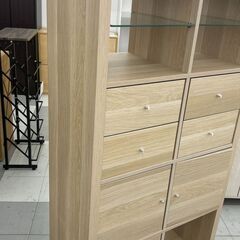 ★リユースのサカイ千葉中央店★  収納棚 ブラウン H147×D39×W77 クリーニング済み TC4876の画像