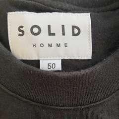 SOLID HOMME バックロゴ Tシャツ ブラック サイズ50（L相当）
の画像