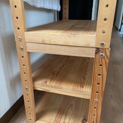 ニトリ　木製の棚×2
の画像