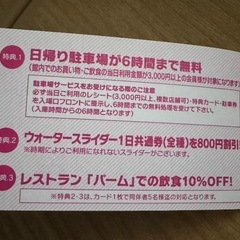 ハワイアンズ スライダー割引の画像