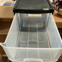 収納ケース👕5段プラスチック製衣類👚小物💍整理クリアケース収納家具幅32.8cm奥行き43.7cm高さ103.1cm衣装ケース黒透明の画像