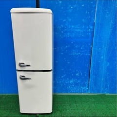 662 2024年式　極美品　冷蔵庫　2ドア　レトロ　配送設置無料　保証込みの画像