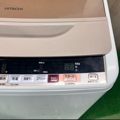 637 日立　大型洗濯機　8kg 家庭用　美品　送料設置込み　6ヶ月保証付の画像