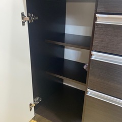 🤎大特価🤍松田家具 レンジボード ブラウン ホワイト No.2587 の画像