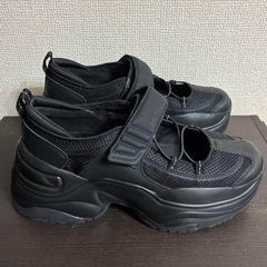 ZARA SNEAKERS バレエフラットスニーカー 37 厚底の画像