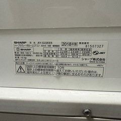 SHARP エアコン　2018年の画像