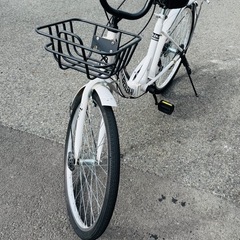 24インチ折りたたみ自転車　子供用　ホワイトの画像