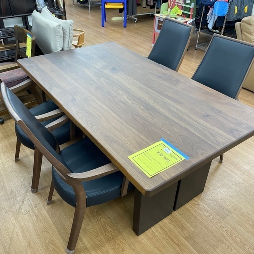 ☆ドリーム荒牧店☆ジモティー割引有☆【クリーニング済】白川家具　ダイニング5点セット