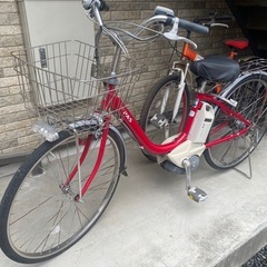 🛵 YAMAHA PAS 電動アシスト自転
車（赤）充電器付き／すぐ乗れます！の画像