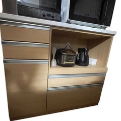 美品　食器棚　キッチンボード　ダイニングボード　ナチュラルの画像