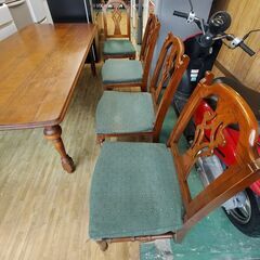 三越ブルージュ　ダイニングセット　５点セットの画像