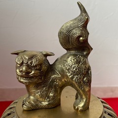 【寺院用】特大香炉　（灰付き）獅子掛中口　机上　寺院仏具の画像