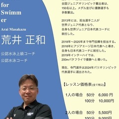 水泳パーソナルレッスン🏊‍♂️