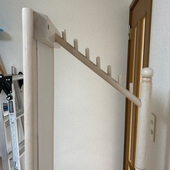 美品★ミラー付き回転ハンガーラックの画像