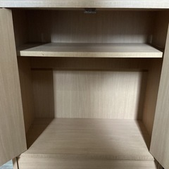 訳あり💦食器棚🍽️木製収納家具ガラス扉幅60cm奥行き29.8cm 178cmキッチン収納✨汚れ・剥がれ・ビス外れあり💦茶色の画像