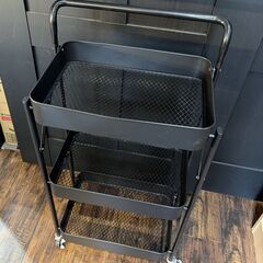 折り畳み キャスター付き 3段ラック ワゴンの画像