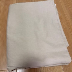 【2枚セット】 ニトリ 掛け布団カバー ダブル D カバー 綿100 無地 グレー あいほりーアイボリーの画像