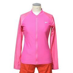 NIKE 美品 ジップアップトレーニングウェア トップス 150サイズ ピンク ナイキの画像