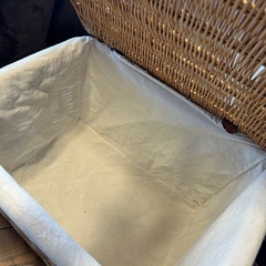ナチュラル雑貨　蓋付きカゴの画像
