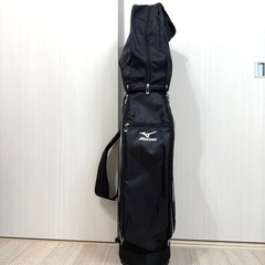 美品 使用1回 Mizuno ミズノ TC-ZOID キャディ バッグ 5LJC142200 ゴルフ ブラック 黒 KY0115 用品 公式 廃盤 golf bag japan の画像