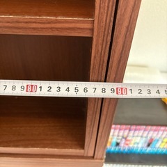 スライド式本棚　2段の画像