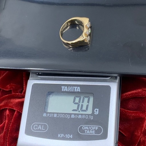 K18 ダイヤモンドリング　9g 約9号　0.65ct