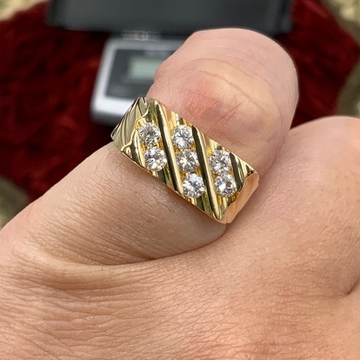 K18 ダイヤモンドリング　9g 約9号　0.65ct