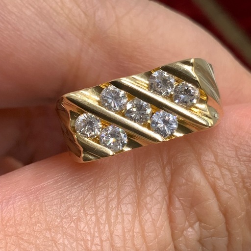 K18 ダイヤモンドリング　9g 約9号　0.65ct