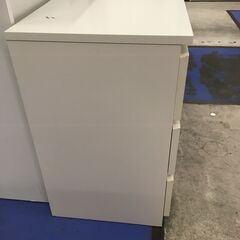 ★リユースのサカイ横浜南店★YM1495  ３段チェスト ホワイト W81×D49×H77 クリーニング済みの画像
