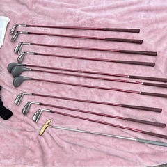 ゴルフ用品　フルセット　女性用　ピンク白の画像