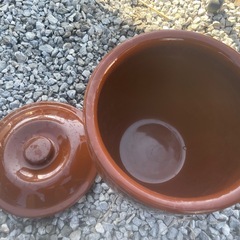 久松窯 5号漬物 丸壺 陶器 常滑焼 容器 梅干し 漬物 昭和レトロ かめ　蓋付の画像