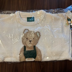 新品　gelato pique パウダーベアジャガードプルオーバー ピンク、ホワイト2枚セットの画像