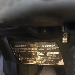 ハイコーキ36v165mmコードレス丸のこ中古品C3606DA、本体のみの画像