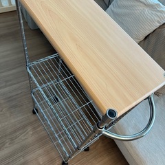 【美品】キッチンワゴン　スライド収納　の画像